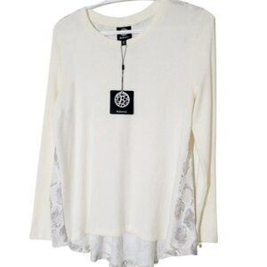 Bobeau Nwt hogh low long sleeve sweater, crew neck,